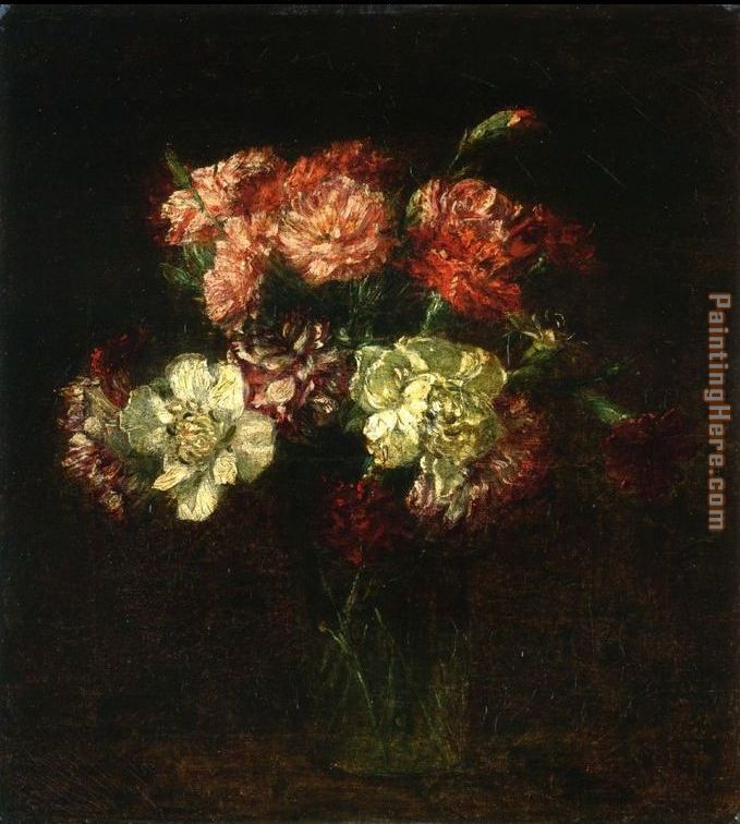 Carnations I painting - Henri Fantin-Latour Carnations I art painting